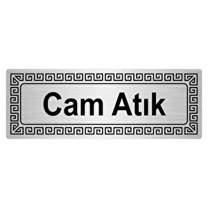 Cam Atık 7cmx20cm Metal Yönlendi̇rme Levhasi Gümüş Renk Metal