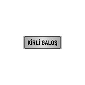 Metal Yönlendirme Levhası, Departman Kapı İsimliği Kirli Galoş 5x20 Cm Gümüş Renk