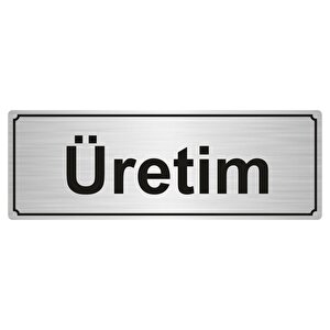Üreti̇m Yönlendi̇rme Levhasi 5cmx20cm Gümüş Renk Metal