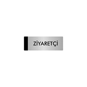 Metal Yönlendirme Levhası, Departman Kapı Isimliği Ziyaretçi 7x20 Cm Gümüş Renk