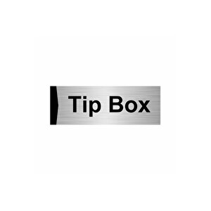 Tipbox 7x20cm Gümüş Renk Metal Yönlendirme Levhası
