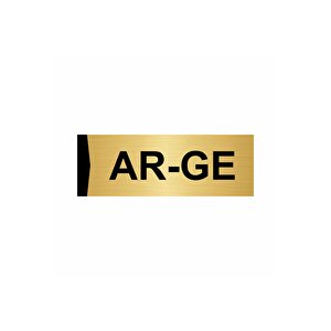 Ar-ge 7x20cm Altın Renk Metal Yönlendirme Levhası
