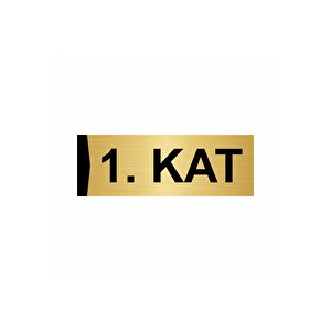 1.kat  5x20cm Altın Renk Metal Yönlendirme Levhası