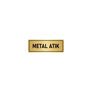 Metal Yönlendirme Levhası, Departman Kapı İsimliği Metal Atık 10x20 Cm Altın Renk