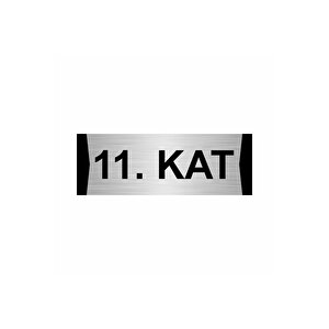 11.kat 10x20cm Gümüş Renk Metal Yönlendirme Levhası