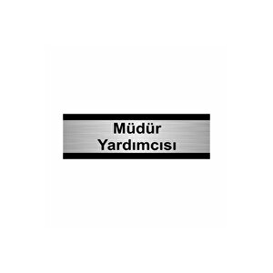 Müdür Yardımcısı 5x20cm Gümüş Renk Metal Yönlendirme Levhası