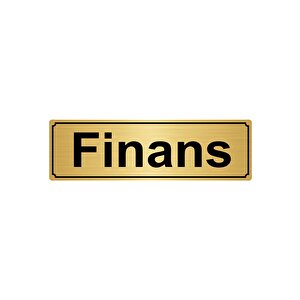 Fi̇nans Yönlendi̇rme Levhasi 5cmx20cm Altin Renk Metal