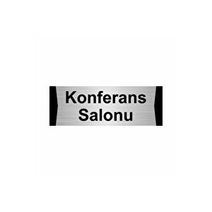 Konferans Salonu 5x20cm Gümüş Renk Metal Yönlendirme Levhası
