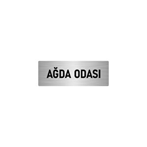 Metal Yönlendirme Levhası, Departman Kapı İsimliği Ağda Odası 5x20 Cm Gümüş Renk
