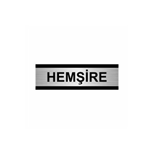 Hemşi̇re 10x20cm Gümüş Renk Metal Yönlendirme Levhası