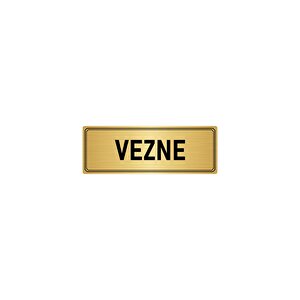 Metal Yönlendirme Levhası, Departman Kapı İsimliği Vezne 7x20 Cm Altın Renk