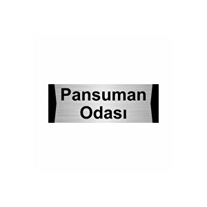 Pansuman Odası 10x20cm Gümüş Renk Metal Yönlendirme Levhası