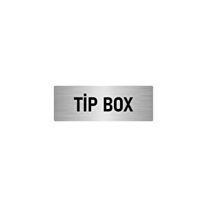 Metal Yönlendirme Levhası, Departman Kapı İsimliği Tip Box 7x20 Cm Gümüş Renk