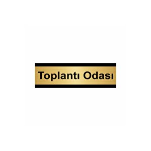 Toplantı Odası 7x20cm Altın Renk Metal Yönlendirme Levhası