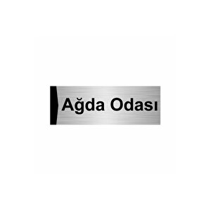 Ağda Odası 5x20cm Gümüş Renk Metal Yönlendirme Levhası