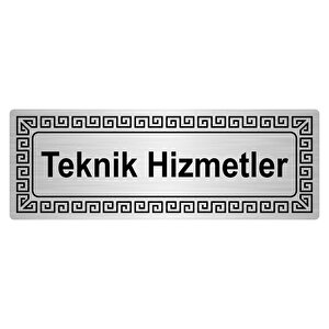 Teknik Hizmetler 7cmx20cm Metal Yönlendi̇rme Levhasi Gümüş Renk Metal