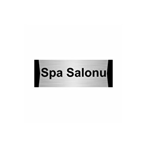 Spa Salonu 10x20cm Gümüş Renk Metal Yönlendirme Levhası