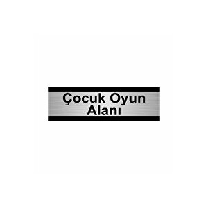 Çocuk Oyun Alanı 7x20cm Gümüş Renk Metal Yönlendirme Levhası