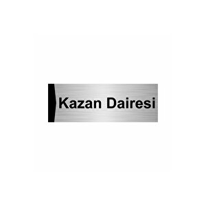Kazan Dairesi 5x20cm Gümüş Renk Metal Yönlendirme Levhası