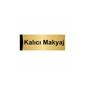 Kalıcı Makyaj 7x20cm Altın Renk Metal Yönlendirme Levhası