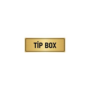 Metal Yönlendirme Levhası, Departman Kapı İsimliği Tip Box 10x20 Cm Altın Renk