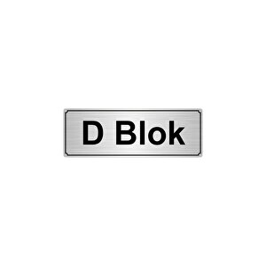 D Blok Yönlendi̇rme Levhasi 7cmx20cmgümüş Renk Metal