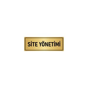 Metal Yönlendirme Levhası, Departman Kapı İsimliği Site Yönetimi 10x20 Cm Altın Renk
