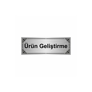 Ürün Geliştirme 7x20cm Gümüş Renk Metal Yönlendirme Levhası
