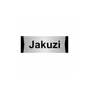 Jakuzi 10x20cm Gümüş Renk Metal Yönlendirme Levhası