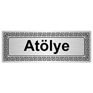 Atölye 7cmx20cm Metal Yönlendi̇rme Levhasigümüş Renk Metal