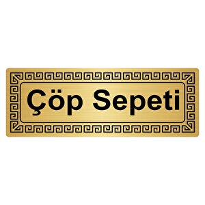 Çöp Sepeti 7cmx20cm Metal Yönlendi̇rme Levhasi Altin Renk Metal