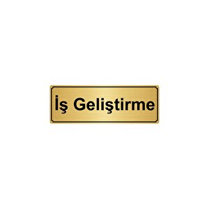 İş Geli̇şti̇rme Yönlendi̇rme Levhasi 7cmx20cm Altin Renk Metal