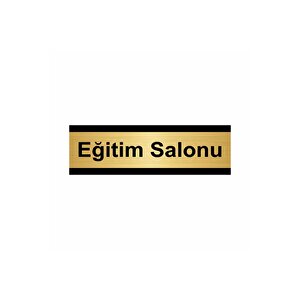 Eğitim Salonu 7x20cm Altın Renk Metal Yönlendirme Levhası