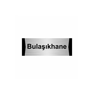 Bulaşıkhane 10x20cm Gümüş Renk Metal Yönlendirme Levhası