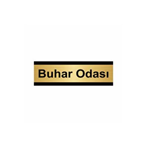 Buhar Odası 7x20cm Altın Renk Metal Yönlendirme Levhası