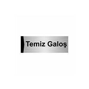 Temiz Galoş  5x20cm Gümüş Renk Metal Yönlendirme Levhası