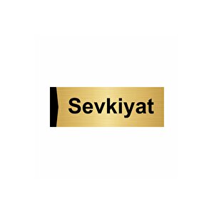 Sevkiyat 5x20cm Altın Renk Metal Yönlendirme Levhası