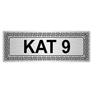Kat 9 7cmx20cm Metal Yönlendi̇rme Levhasi Gümüş Renk Metal