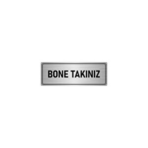 Metal Yönlendirme Levhası, Departman Kapı İsimliği Bone Takınız 10x20 Cm Gümüş Renk