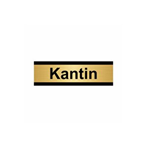 Kantin 10x20cm Altın Renk Metal Yönlendirme Levhası