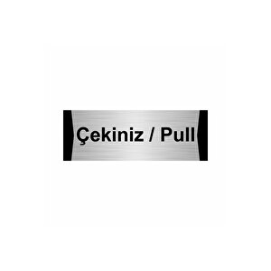 Çekiniz/pull 5x20cm Gümüş Renk Metal Yönlendirme Levhası