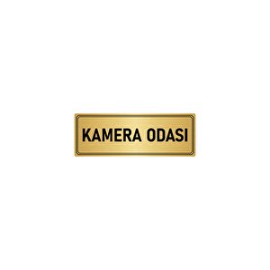 Metal Yönlendirme Levhası, Departman Kapı İsimliği Kemera Odası 10x20 Cm Altın Renk