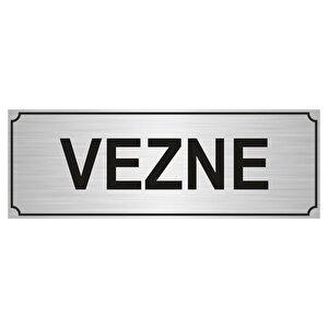 Vezne Yönlendi̇rme Levhasi 10cmx20cm Gümüş Renk Metal