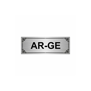 Ar-ge 7x20cm Gümüş Renk Metal Yönlendirme Levhası