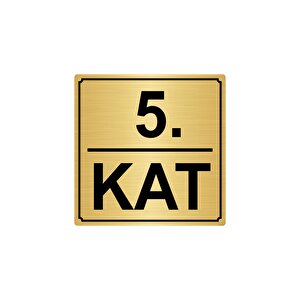 5.kat 15cmx15cm Metal Yönlendi̇rme Levhasi Altin Renk Metal
