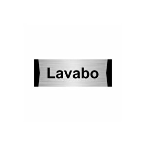 Lavabo 10x20cm Gümüş Renk Metal Yönlendirme Levhası