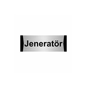 Jeneratör 7x20cm Gümüş Renk Metal Yönlendirme Levhası