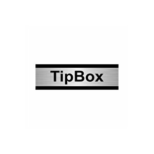 Tipbox 5x20cm Gümüş Renk Metal Yönlendirme Levhası