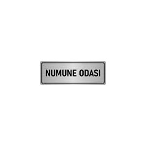 Metal Yönlendirme Levhası, Departman Kapı İsimliği Numune Odası 7x20 Cm Gümüş Renk