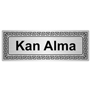 Kan Alma 7cmx20cm Metal Yönlendi̇rme Levhasi Gümüş Renk Metal